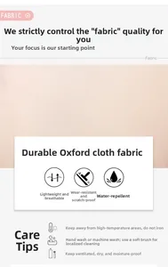 Detailed view of durable oxford fabric showing water-resistant and breathable texture