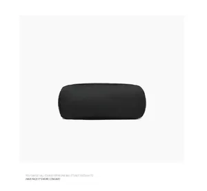 Detailed side view of a minimalist black large capacity tote bag with clean stitching