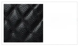 Nahaufnahme der edlen Steppstickerei und Premium-Ledertextur auf der schwarzen Tasche