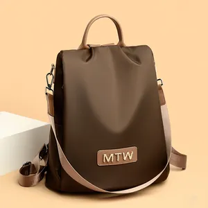Women Oxford Cloth Anti-Theft Backpack Large Capacity Waterproof Fashion Travel School Shoulder Bag Multi-Way Handbag