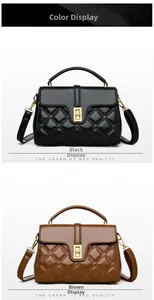 Comparaison détaillée des sacs en cuir matelassé noir et marron avec fermoirs dorés