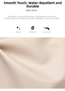 Macro detail of waterproof, scratch-resistant beige fabric texture for tote bags