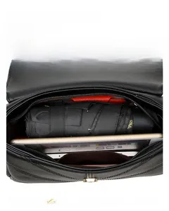 Interior view showing spacious compartments and zip pocket for organizing personal essentials