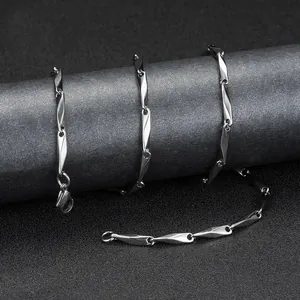 Titanium steel snake bone chain necklace with lobster clasp for men and women