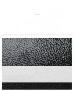 Detail showing waterproof and scratch-resistant black lychee grain oil wax leather texture