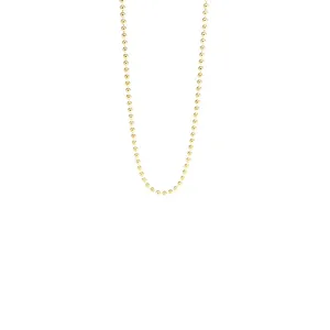 Collier chaîne à billes en acier inoxydable plaqué or 18 carats pour femme style minimaliste