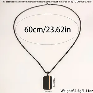 Detailed view of titanium steel military tag pendant with size and weight measurements
