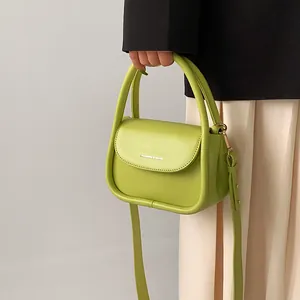 Women Fashion PU Leather Small Square Bag With Adjustable Strap Solid Color Handbag Crossbody Bag For Casual Daily Travel