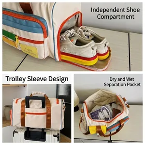 Borsa da viaggio grande con scomparto scarpe e sistema di separazione a secco