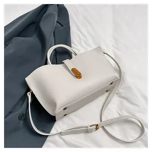 Detailed macro view of cream pebbled leather texture with elegant golden metal lock