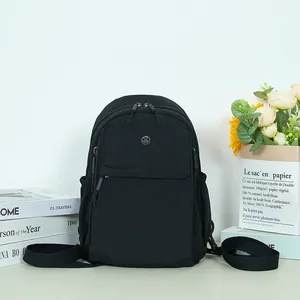 Casual Nylon Backpack Ultra Light Large Capacity Waterproof Travel School Book Bag Solid Color Casual Daypack For Women Men