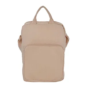 Large capacity pink Oxford cloth tote bag with top handle and adjustable shoulder straps