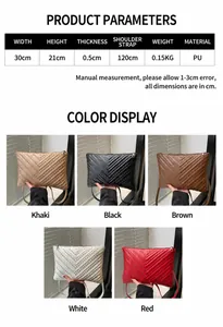 Detailed size specifications for minimalist studded envelope bag with 30cm width measurement