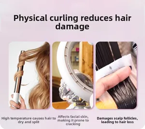 Comparison showing benefits of heatless hair rollers versus heat damage on hair health