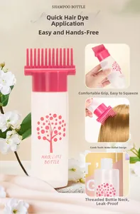 Detail view of the pink comb applicator nozzle and leak-proof thread design on the bottle