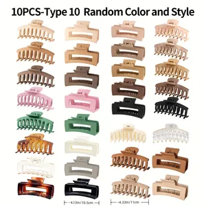 10er-Set große matte Haarklammern in rechteckigem Design mit einer Länge von 11 cm