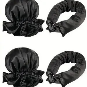 Set di Bigodini Senza Calore in Raso Con Cuffia per Dormire e Nastro Arricciacapelli per Donna Gioielli per Capelli