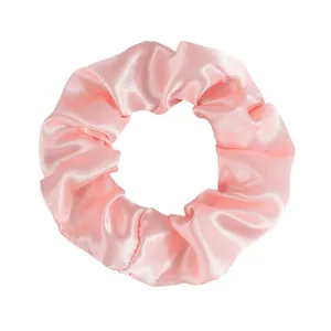 Glänzender rosa Satin-Haargummi mit hoher Elastizität für Damenfrisuren und Handgelenke