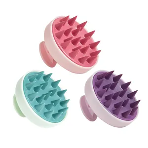 Silicone Scalp Massage Brush Soft Hair Shampoo Scrubber For Deep Cleaning Dandruff Removal Head Massager For Men Women Bathroom Tool