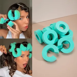 Kit Bigoudis Sans Chaleur Éponge Mousse Forme C Outils De Coiffage Sans Chaleur Pour Sommeil Vagues DIY Accessoires Cheveux