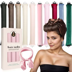 Kit de bouclage sans chaleur en velours pour des boucles naturelles pendant le sommeil