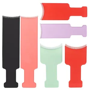 Professional Plastic Hair Highlighting Dyeing Board Set With Comb Teeth Balayage Coloring Plate For Salon Hairdressing Tool