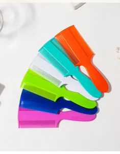 Sechser-Set bunte doppelseitige Läusekämme mit ergonomischen Griffen für Kopfhautpflege