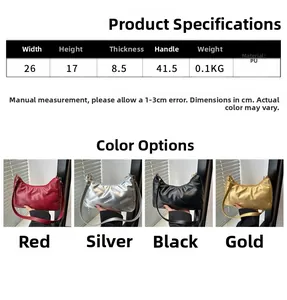 Tabella delle taglie e specifiche dei colori per la borsa a spalla con trama a nuvola