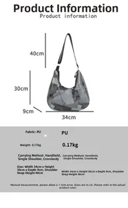 Guida alle taglie della borsa tote con dimensioni 34cm di larghezza e 30cm altezza