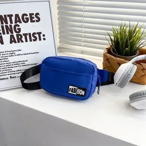 Streetwear Oxford Cloth Chest Bag For Men Women Fashion Letter Patch Adjustable Shoulder Strap Casual Waist Bag Crossbody Bag