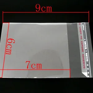 Transparente selbstklebende OPP-Plastiktüten für Schmuckverpackungen in 9cm x 7cm
