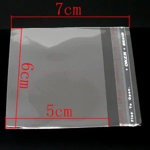 Durchsichtige selbstklebende OPP-Plastikbeutel 5x7cm für kleine Schmuckwaren und Zubehör