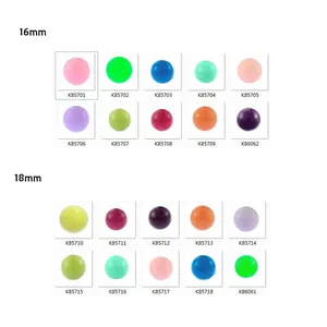 Gráfico de conectores de acero inoxidable 304 en varios colores y tallas 16mm y 18mm