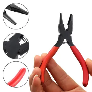 13cm rote Spitzzange mit Feder für DIY-Schmuckherstellung und präzise Montage