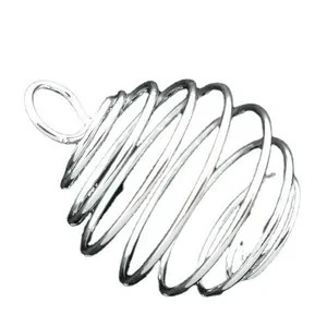 Silver plated lantern cage pendant spiral metal bead cage for DIY jewelry making