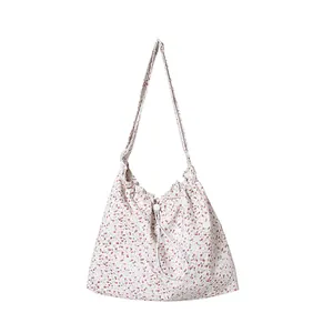 Sac à bandoulière à fleurs avec cordon de serrage pour le quotidien des femmes