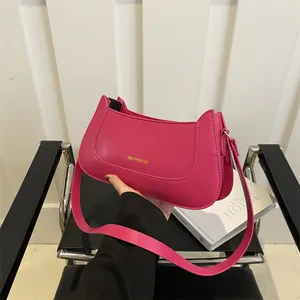 Women Minimalist PU Leather Underarm Bag Solid Color Large Capacity Shoulder Bag Stylish Handbag Urban Commuter Purse For Daily Party