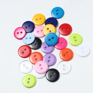 Round Resin 2-Hole Buttons For Sewing Scrapbooking DIY Craft Accessories Colorful Fasteners For Shirts Sweaters Coats Clothing
