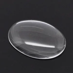 DIY Clear Oval Glass Cabochons Transparent Flatback Glass Tiles For Jewelry Making DIY Handmade Crafts Accessories 25x18mm