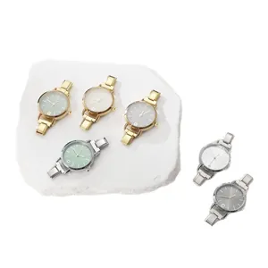 Modern quartz watches with metallic linked straps in gold and silver variety