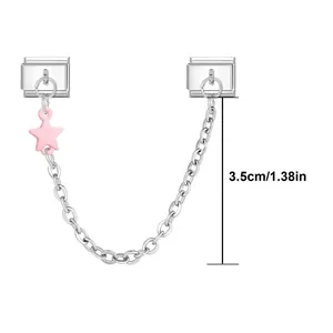 Detail der italienischen Modul-Sternkette mit Doppelverbindung in 3,5 cm Länge