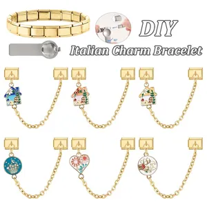 Kit bracciale componibile italiano in acciaio inossidabile con strumento