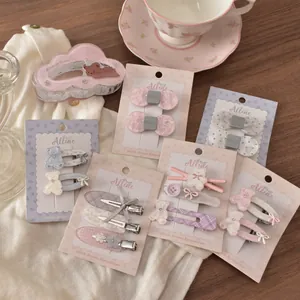 Süße Bär Schleife Haarklammern Für Damen Mädchen Acryl Harz Gepunktet Floral Entenschnabelklemmen Koreanische Romantik Stil Haarschmuck