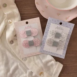Süße Haarklammern mit Schleifen und Polka-Dots im Set im eleganten Korea-Stil
