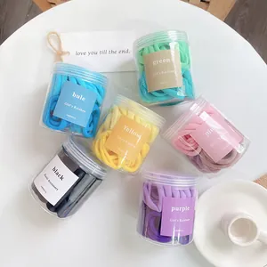 Seamless Elastic Hair Ties High Stretch Towel Fabric Hair Bands Solid Candy Colors Colorful Ponytail Holders For Kids Girls Women Hair Accessories