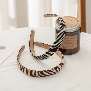 Set de diademas vintage con estampado de cebra y forro antideslizante para peinados