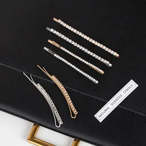 Fermagli per Capelli in Lega con Strass Minimalisti per Donna Stile Coreano Forcine Placcate Oro Argento Accessori per Capelli
