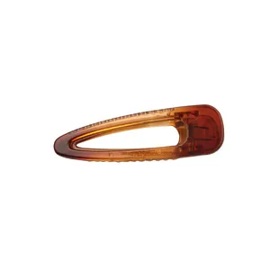 Transparent amber tortoiseshell water drop hair clip with minimalist hollow triangle design