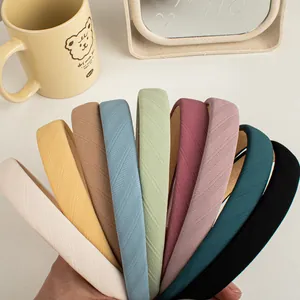 Lot de 9 serre-têtes en maille sergée aux couleurs mates variées pour femmes