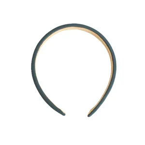 Serre-tête minimaliste bleu sarcelle en sergé avec doublure antidérapante femme